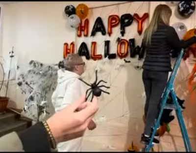 Учні створили яскраву фотозону до Hаlloween