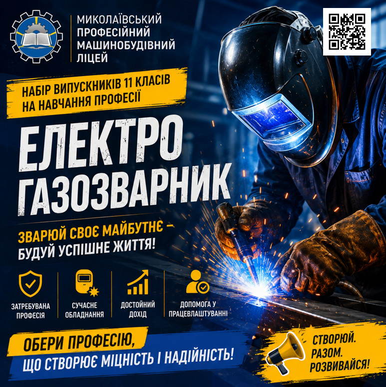 Електрогазозварник — професія сильних, затребуваних і успішних!